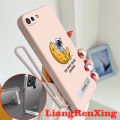 Casing oppo a1k OPPO A3S OPPO A12E phone case Softcase Liquid Silicone Protector Smooth shockproof Bumper Cover new design astronaut with holder aesthetic YTXJCB01. 