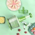 Techmanistan Multifunctional Hand Press Food Chopper with Salad Spinner Basket & Egg Mixer Tool, Hand Press Meat Mincer Vegetables Grinder Push Type Vegetable Chopper Press Down Chopper Handheld Food Press Mincer. 