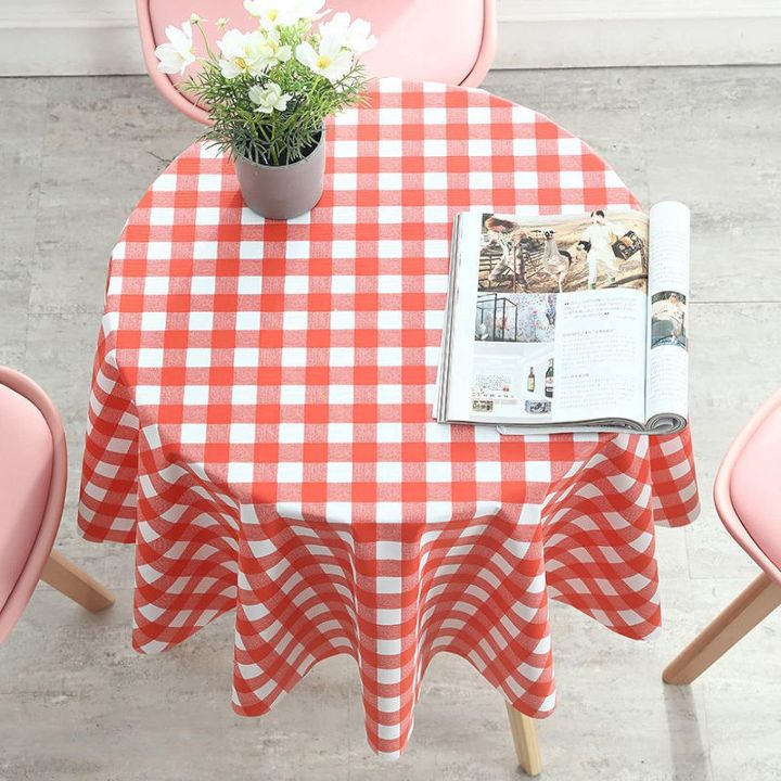Round Table Cloth 4 Seater  Linen Tablecloth Waterproof Anti-Shrink Soft and Wrinkle Resistant Decorative Fabric Table Cover for Kitchen Dinning Tabletop | QS Bedding|
