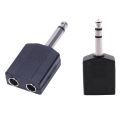Spreeshop Male to Dual Female Mono Y Cord PA Audio Cable Adapter with Mono 6.35mm Male Plug to Dual 6.35mm Female Socket Splitter. 