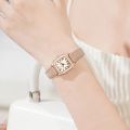 LUCKYFOX Casual Polygon Pointer Quartz Watch Retro Fashion Analog PU Leather Wrist Watch For Women Girls. 