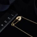 Paper Clip Safety Pin Pendent Necklace For Women Tiny Multicolor Cubic Zirconia Style Necklaces Choker Charm Jewelry. 