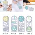 Multifunctional Geometric Ruler Drawing Rulers for Office Multiple Shapes Measuring Template Measuring Stencil Drawing Template for Painting. 