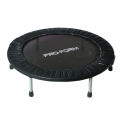 Premium Bungee Rebounder Half Folding Silent Indoor Mini Trampoline Adults & Kids DVDs & Online Workouts Extra Large Bounce Area  Max Load 400lbs  Ready Assembled Rebounder with Flat or Incline for High Intensity Cardio Exercise to Improve AgilityNote ran. 