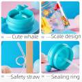 Whale Spray Baby Sippy Cup With Straw For Kids - 250ml. 