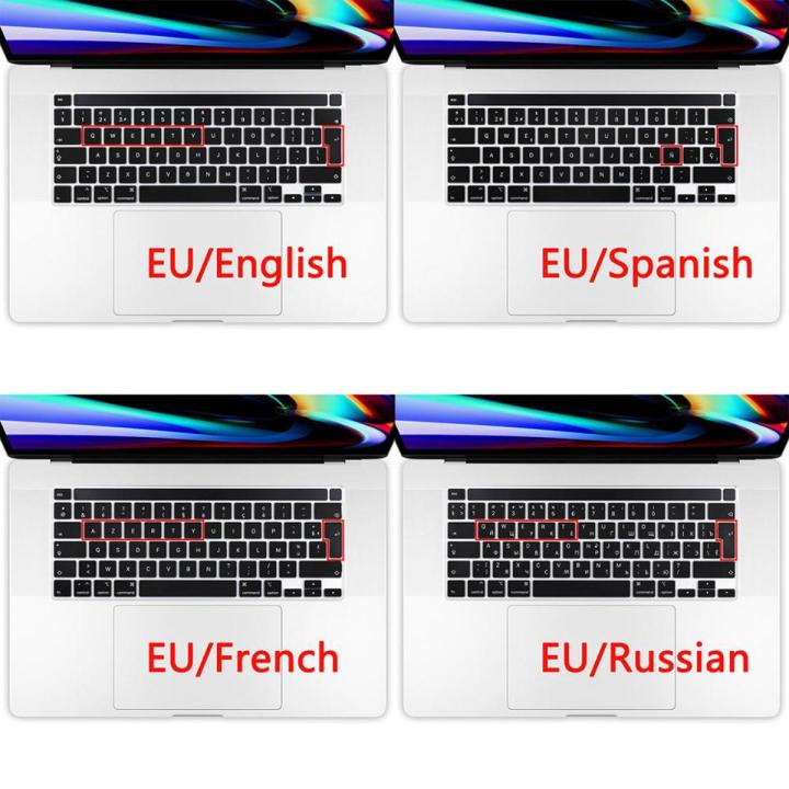 【Mary DAI Store】Batianda French English Layout Keyboard Cover Skin for Macbook Pro 2020 A2338 A2289 M1 A2141 Model
