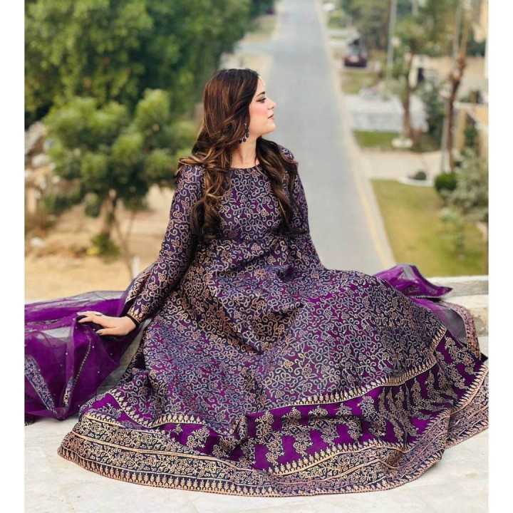 Al Jannat Fashion Embroidered Maxi 3-Piece Suit – Elegant Round Neck ...