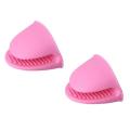 2 pcs Silicon pot holder - silicon oven mitts , heat resistant gloves , kitchen accessories anti slip baking mitts  , silicon hot pot holders , best Kitchen tool. 