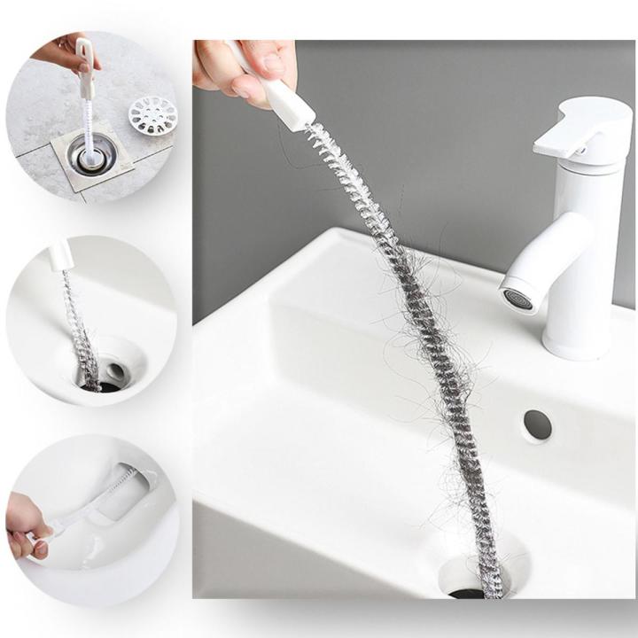 New Sink Drain Pipe Cleaning Brush Sewer Pipe Sink Overflow Unblocker Cleaner Bathroom Hair Catching Kitchen Unclog Sink Toilet