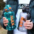 Lamgool 880ml/1200ml Large Capacity Sport Water Bottle With Rope Durable Portable Gym Fitness Outdoor Drinking Plastic Bottles Eco-Friendly. 