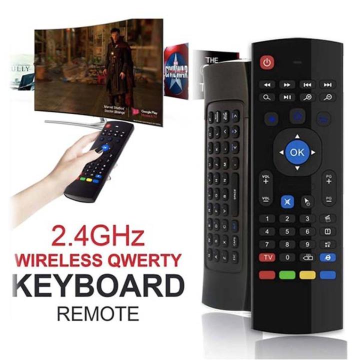 MX3 2.4G Wireless Air Fly Mouse with Keypad Smart Remote Control for ...