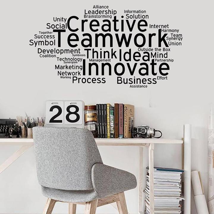 Creative team work large 106x57cm wall sticker
