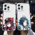 Jizetin for Itel A70 Back Cover Crystal Transparent Genshin Impact For Girls Soft Full Camera Cover Protection Phone Cases. 