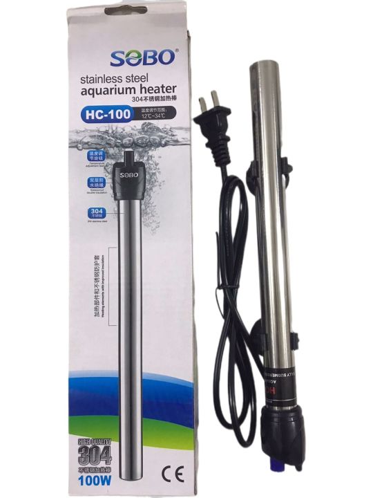 Sobo HC Series Submersible Stainless Steel Aquarium Automatic Heater 100 W / 300W