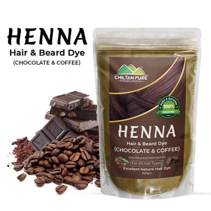 chiltanpure-Henna Hair And Beard Dye (Chocolate & Coffee) – Prevents Premature Hair Greying