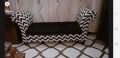 Modern Settey Elegant Designe One Seater Zig Zag Fabric Velvet Colour {{Special Offer Available }}. 