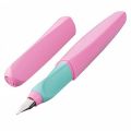 Pelikan Twist Fountain Pen Medium Nib M Ergonomic Soft Grip Ink Pen with Blue Ink Cartridge Smooth Writing Pen for School Office Students Birthday Gift. 