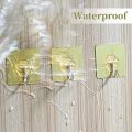 Pack of six Wall Hooks, Adhesive Hooks with Heavy Duty, Washable and Reusable, Waterproof and Oilproof Nailless Hooks Wall Hooks Heavy Duty Seamless Hooks Rotating Sticky Hooks Wall Hanger Hooks Utility Hooks for Kitchen Bathroom. 