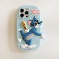 【Ready stock+COD】 Funny Cartoon Tom and Jerry Handshake Phone Case Suitable For iPhone 16 15 14 13 12 Pro Max Kawaii 3D Anti Drop Cover. 