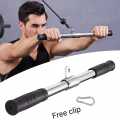 Rotating Straight Bar Tricip rod LAT Pull Down Bar Rowing Handle Cable Attachment Accessories for Home Gym Tricep Arm Muscles Training. 