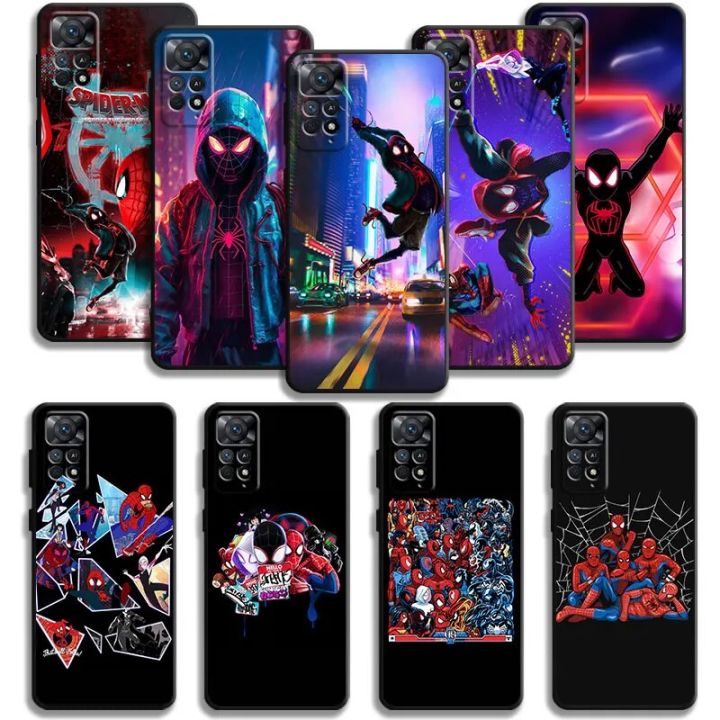 Marvel Spider-Man Miles Morales Case For Xiaomi Redmi Note 12 11T 11S 11 10 8 Pro 9 9S 9T 8T for Redmi 10 8 9A 9C 10C K40 Cover