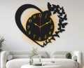 Heart-shaped wooden clock Premium wall clock Big size wooden clock Bedroom wall clock Drawing room timepiece Modern wooden wall clock Elegant home decor clock Unique wooden timepiece Stylish heart clock Large wooden wall clock. 
