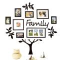 3D Wooden Wall Photo Tree with Large Picture Frames for Home Decoration. 