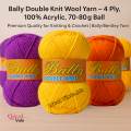 Wool Vista | Bally/Bentley Double Knit Wool Yarn – 3-4 Ply, 100% Acrylic, 70-80g Ball | Premium Quality for Knitting & Crochet | Bally/Bentley Yarn. 