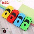 Car Erasers for Kids - Creative Cartoon Racing Car for School-Age Children (Random Colour). 