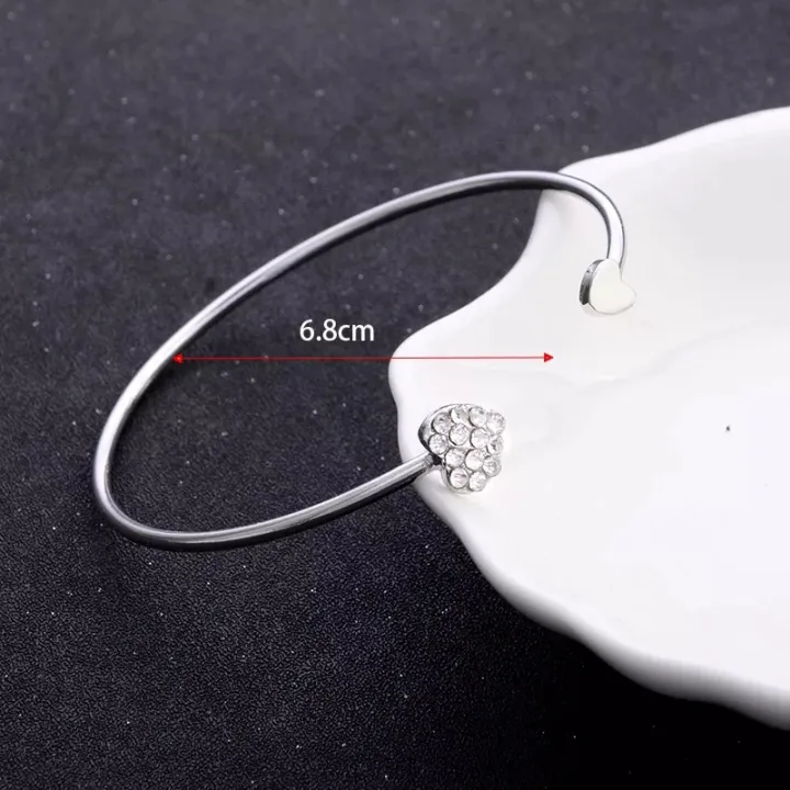 2%20pieces%20Golden%20silver%20Double%20hearts%20fashion%20Adjustable%20bracelets%20-%20Image%203