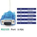 RS-232 DB9 Serial Device Converter  to  USB 2.0 Adapter Cable Support For  Win 7 8 10. 