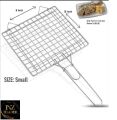 Bar B Q Stainless Steel Hand Grill For Fish and Chicken Meat Grill Grill pan. 