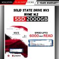 Kingston M.2 SSD NVMe 500/1000/2000 GB - NV3 PCIe SSD -2 Years Warranty. 