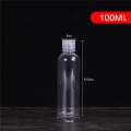 Clear Plastic Empty Bottle with Flip clear Cap Oil, Lotion, Shampoo Container. 