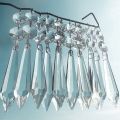 LONIO Chandelier Drops Parts Cut Glass Icicles Crystals Droplets Beads Antique Christmas Tree Decorations Light Lamp Parts. 