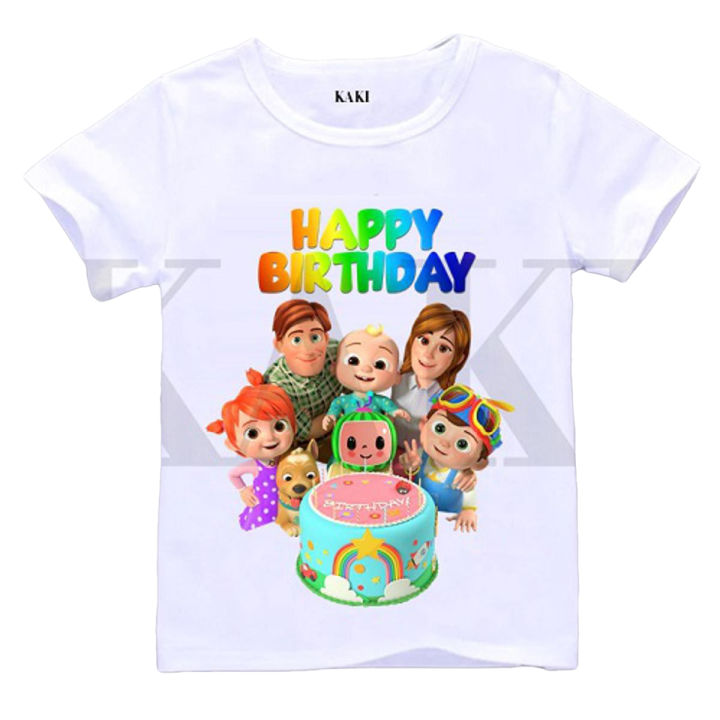 Cocomelon Birthday Theme T-Shirt - Cocomelon Birthday Shirts for Kids - Premium Quality Cocomelon Birthday Theme T-Shirt