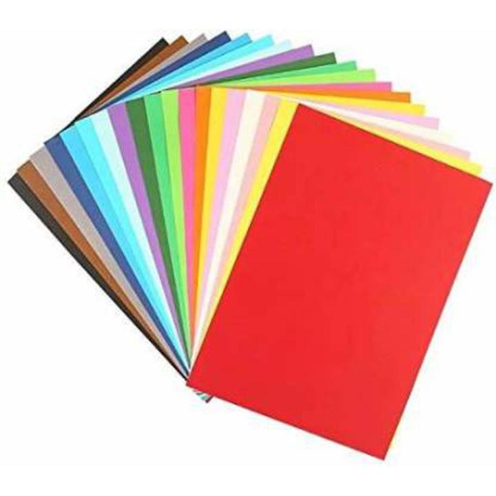Pack of 100 Color Computer Paper Sheet - Mixed Color Paper
