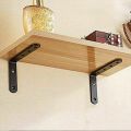 90 degree L shape Iron material black color wood shelf bracket Heavy Duty wall shelf support. 