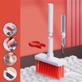 Multi-Function Soft 5 in 1 Gadget Cleaner Mobile Phone Handfree Bluetooth Earphones Headphones Laptop Camera Lens Cleaning Tool Kit Key-Cap Puller for PC Keyboard Computer Flocking Sponge For Airpods Earbuds Case Cover Corner Gap Duster Grove Dust Remover. 