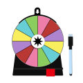 Radiant Trade Show Wheel Colorful Spinning Wheel for Fun Parties Fortune Game Roulette ith 12 Slots Perfect for Weddings Birthdays Erasable Prize Spinner Wheel with Stand Exciting Props for Erasable. 