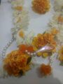 Pack of 1 Yellow Mayon Jewellery Set Special Artificial flowers Beautiful Set Of Necklace And Bali Earrings & Matha Patti Mayoon necklace. 