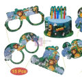 Jungle Theme Props - Party Fun Props - Jungle Themed Party - Green - Unisex - Pack Of 15 Props. 