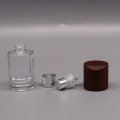 Portable design Perfume bottle Leak-proof Transparent Wooden cap Spray vial 15ml capacity Thick glass Cosmetic container for. 