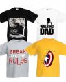 Pack Of 4 Cotton Printed Tshirts For Kids. 