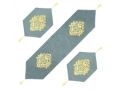 3Pcs Luxury Velvet Laser Cut Table Runner Mat Set. 