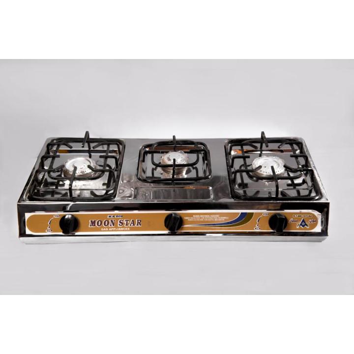 Gas Stove 3 Burner Steel Daraz.pk