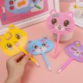 1 Pcs 0.5mm Blue Refill Cartoon Fan Pen 2-in-1 Cute Fan Ballpoint Pencil Toy School Office Stationery Pressing Writing Gel Ink Pen. 