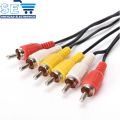 3 RCA Male to 3 RCA Male Connector Composite AV Wire Plug Pure Copper Audio Video Cable. 