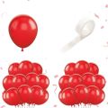 50pcs 9 inch Latex Red Balloons without shinny for wedding  Helium Balloon Party Decorations For Halloween Christmas Thanksgiving Baby Shower Birthday Party. 