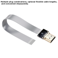 Ribbon FPV HDMI-Compatible Connector Flexible Flat Cable Raspberry Pi 4 Micro HDMI to HDMI/Mini HDMI Female 90 Degree FFC 20pin. 